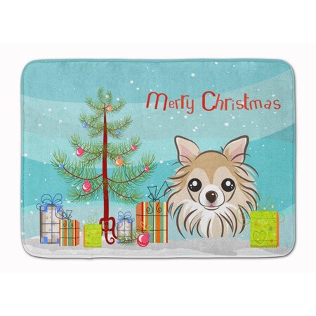 Carolines Treasures Christmas Tree and Chihuahua Machine Washable Memory Foam Mat BB1623RUG